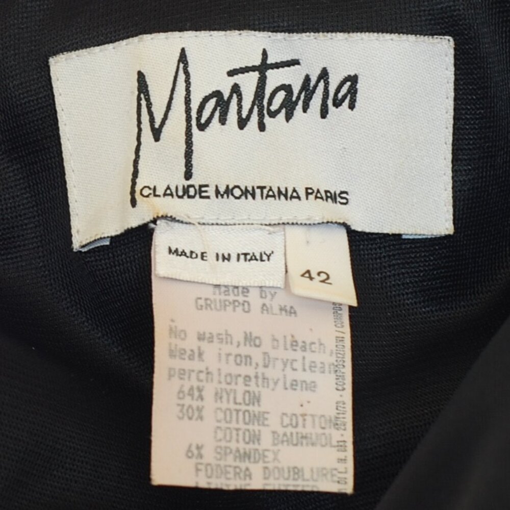 Claude Montana Black Blazer With Geometric Snap Buttons - Italy - Picture 6 of 6